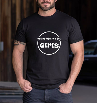 Outnumbered By Girls Dad T-shirt
