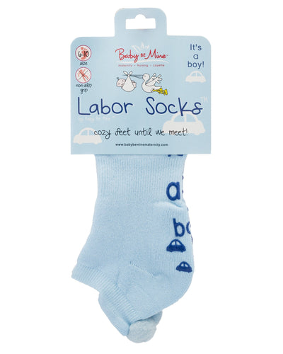 It's a boy! Labor and Push Socks Non Skid Hospital Bag Must Have
