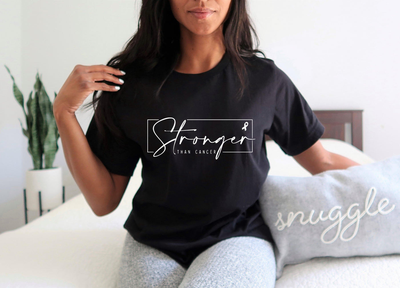 Stronger Than Cancer T-Shirt Black