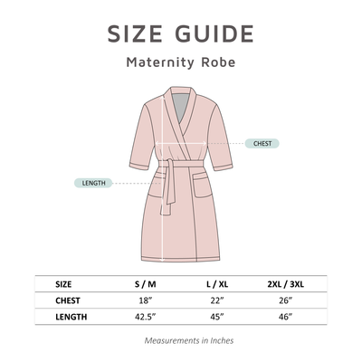Serra Blue/White Pregnancy/Postpartum Robe