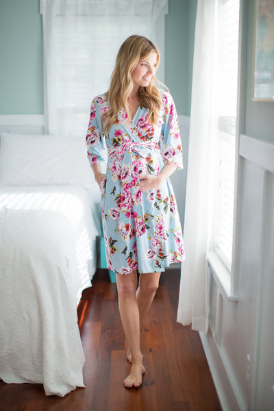 Isla Labor Gown & Matching Pregnancy/Postpartum Robe