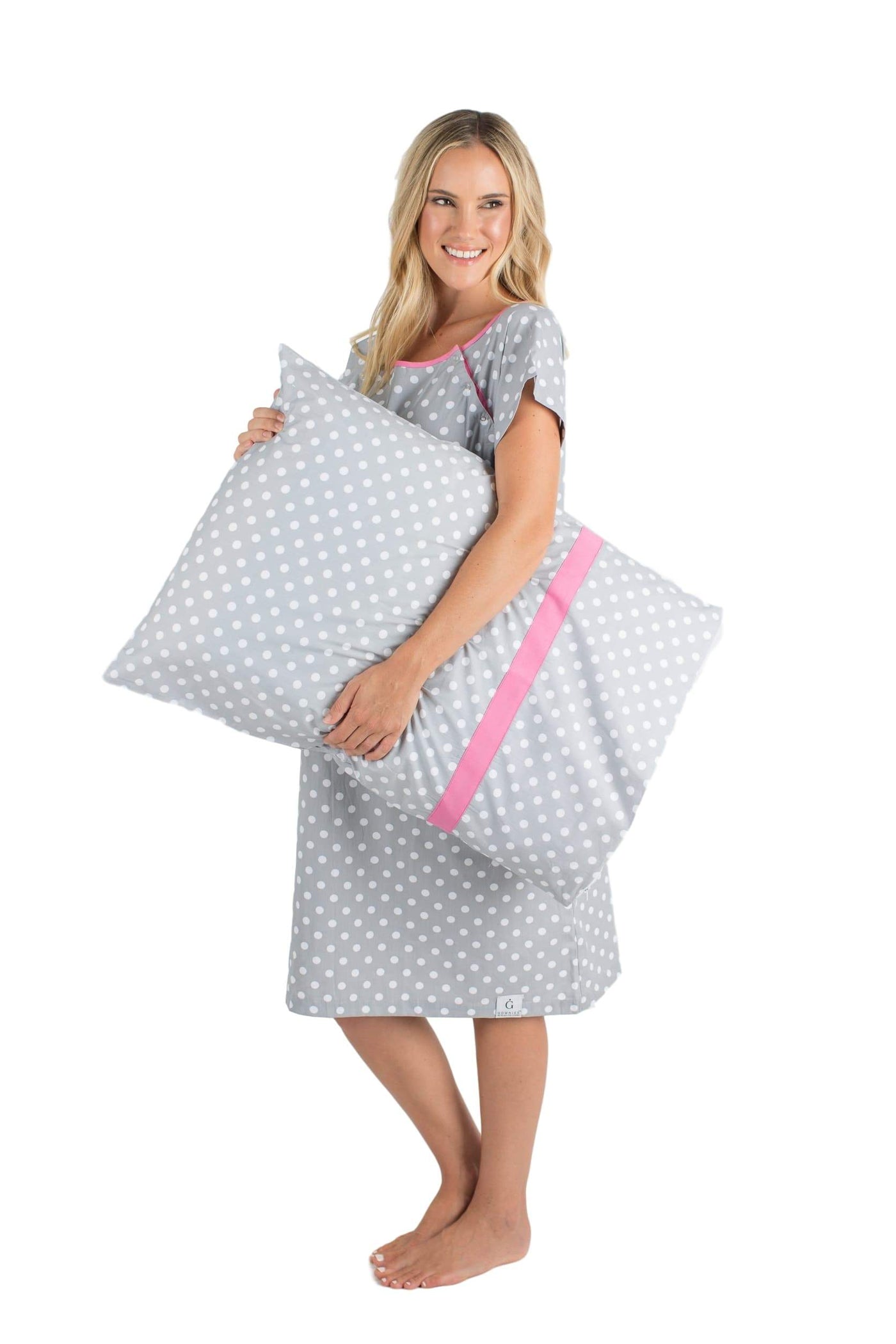 Lisa Hospital Patient Gownie & Matching Pillowcase Set