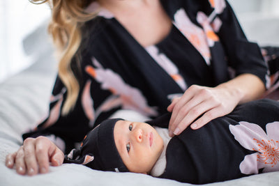 Willow Pregnancy/Postpartum Robe & Matching Swaddle Blanket & Hat