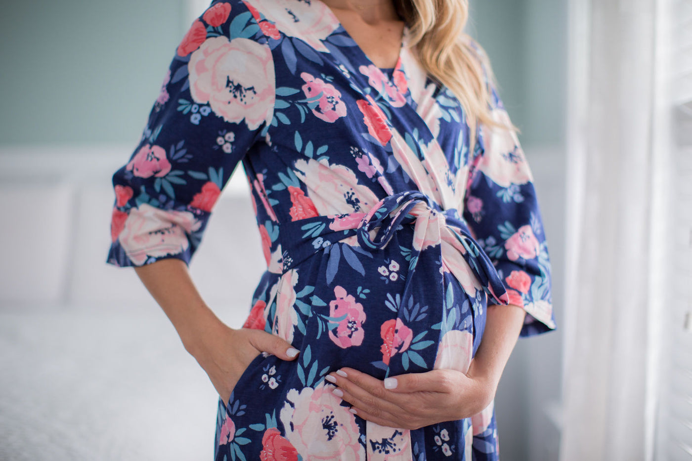 Annabelle Pregnancy/Postpartum Robe & Swaddle Blanket Set
