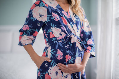 Annabelle Pregnancy/Postpartum Robe & Swaddle Blanket Set