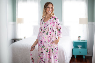 Amelia Labor Gown & Matching Pregnancy/Postpartum Robe