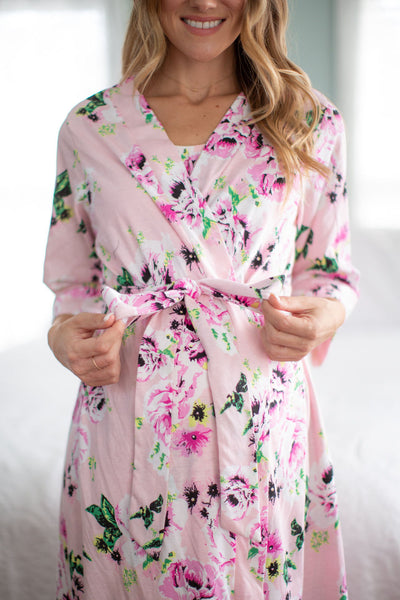 Amelia Pregnancy/Postpartum Robe & Swaddle Blanket Set
