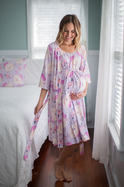 Anais Labor Gown & Matching Pregnancy/Postpartum Robe