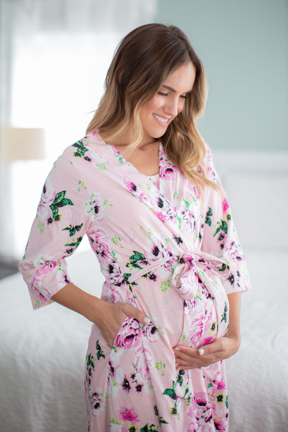 Amelia Labor Gown & Matching Pregnancy/Postpartum Robe