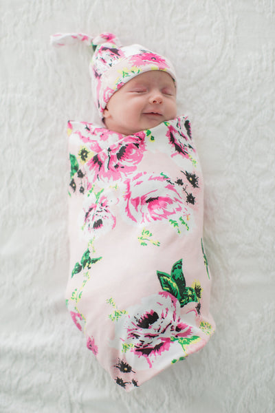 Amelia Pregnancy/Postpartum Robe & Swaddle Blanket Set