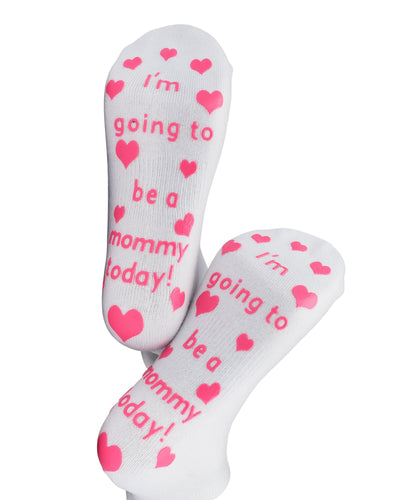I'm Going to Be A Mommy Labor Socks Pink