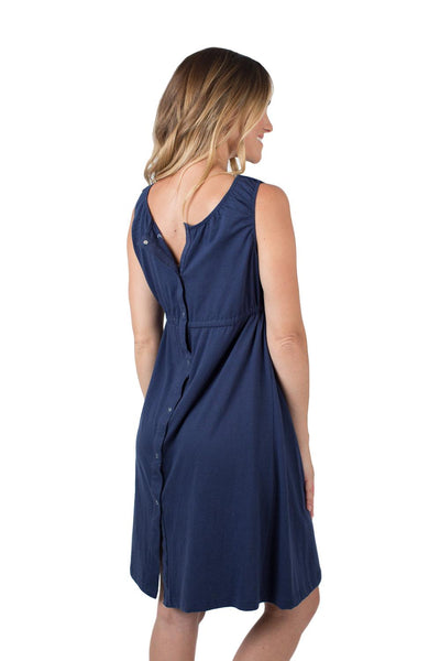 Navy Blue 3 in 1 Labor Gown