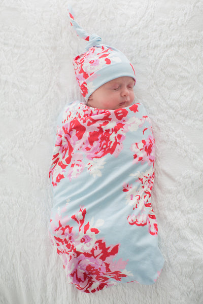 Mae Robe & Swaddle Blanket & Hat Set