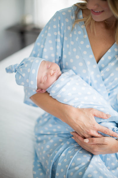 Nicole Pregnancy/Postpartum Robe & Swaddle Blanket Set