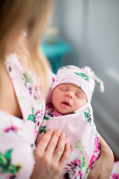 Amelia Pregnancy/Postpartum Robe & Swaddle Blanket Set