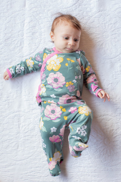 baby clothing, baby shower gift, baby kimono bants and shirt set