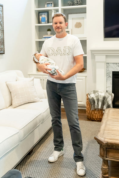 Hadley Pregnancy/Postpartum Robe & Matching Swaddle & Dad T Shirt