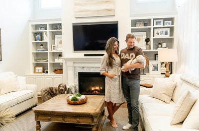 Brooklyn Pregnancy/Postpartum Robe & Matching Swaddle & Dad T Shirt