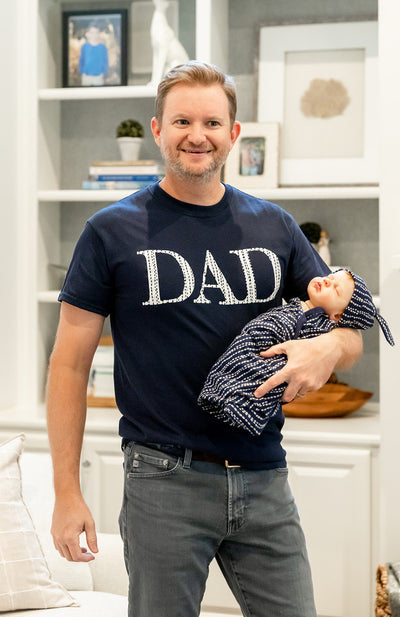 Luna Pregnancy/Postpartum Robe & Swaddle & Dad T Shirt