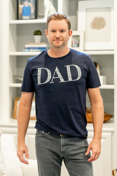 Blue Gingham Pregnancy/Postpartum Robe & Matching Swaddle & Dad T Shirt