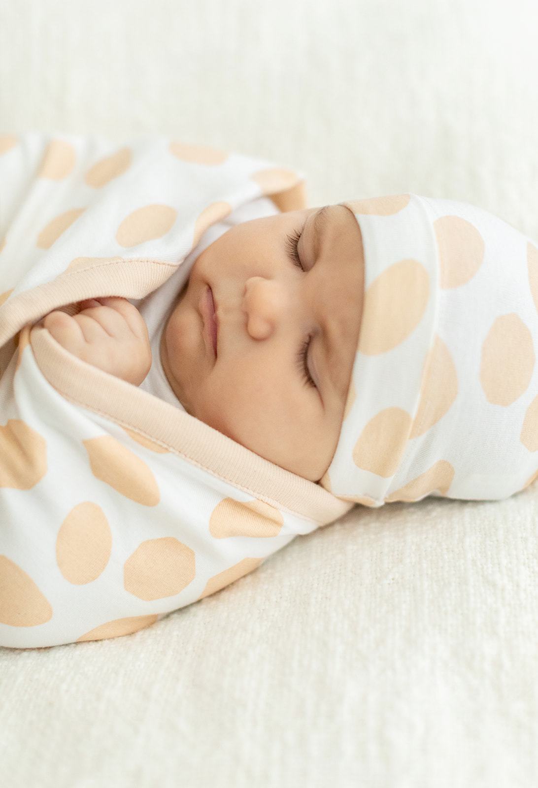 Eden Swaddle Blanket & Matching Newborn Hat Set