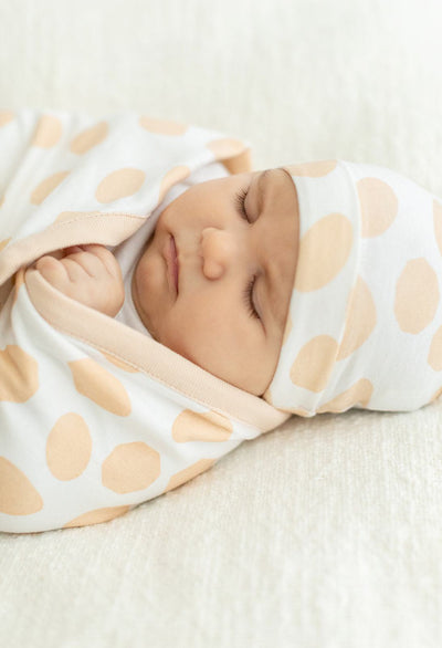 Eden Swaddle Blanket & Matching Newborn Hat Set