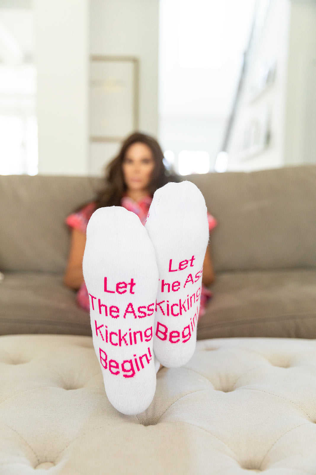 Let The Ass Kicking Begin Motivational Socks