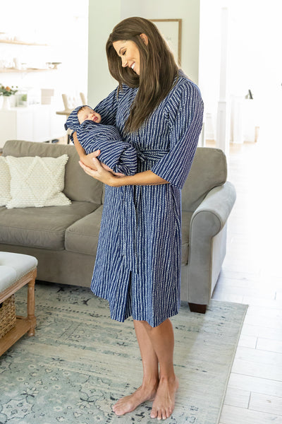 Luna Pregnancy/Postpartum Robe & Swaddle Blanket Set