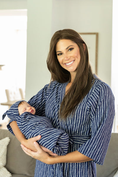 Luna Pregnancy/Postpartum Robe & Swaddle Blanket Set