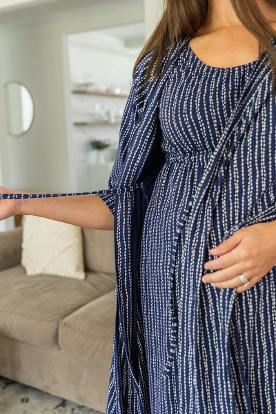 Luna Labor Gown & Matching Pregnancy/Postpartum Robe