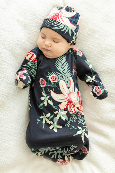 Elise Pregnancy/Postpartum Robe & Baby Gown & Hat Set