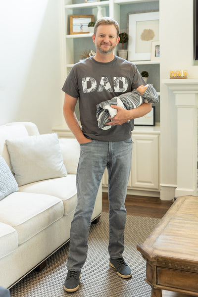 Audrey Pregnancy/Postpartum Robe & Matching Swaddle & Dad T Shirt