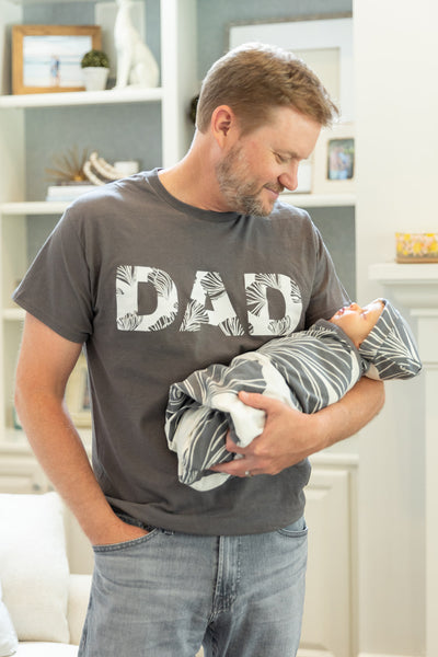 Audrey Pregnancy/Postpartum Robe & Matching Swaddle & Dad T Shirt