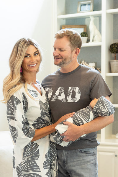 Audrey Pregnancy/Postpartum Robe & Matching Swaddle & Dad T Shirt