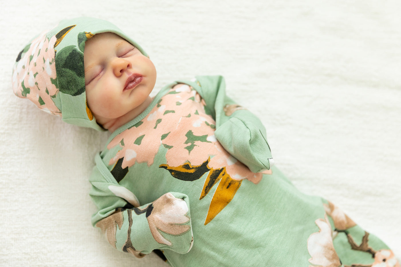 Gia Robe & Newborn Baby Receiving Gown Set