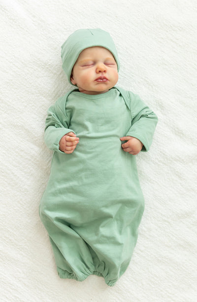 Sage Baby Coming Home Outfit & Matching Newborn Hat Set 2pc.