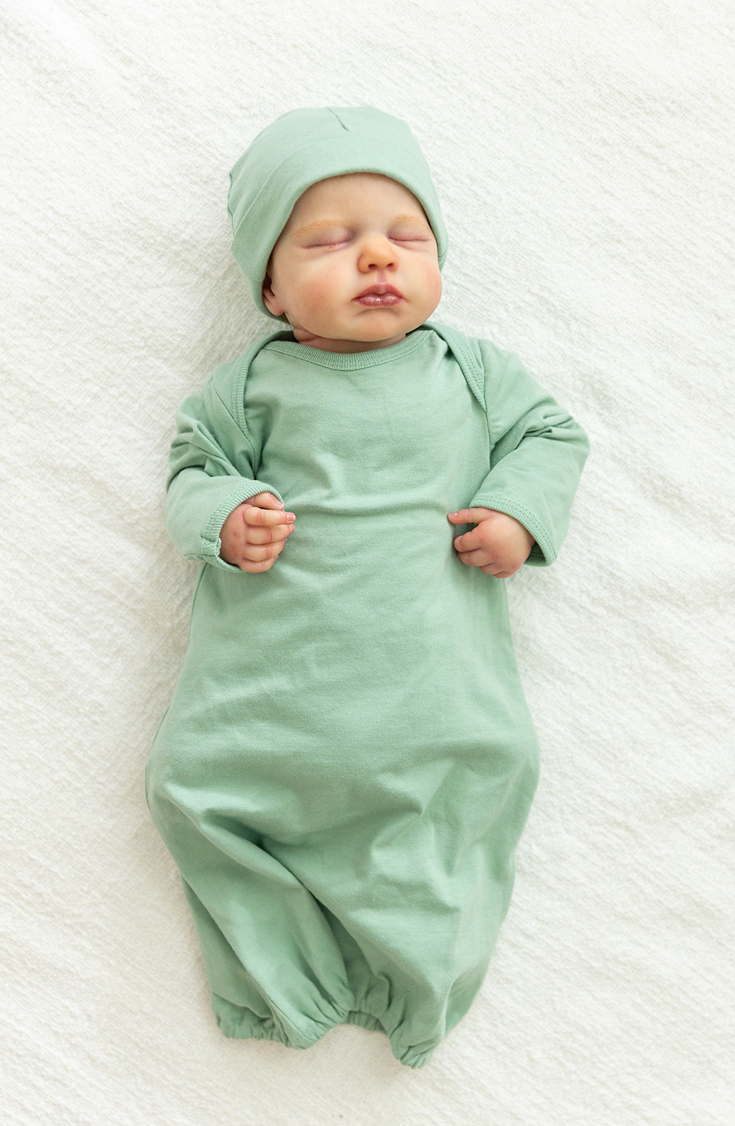 Gia Pregnancy/Postpartum Robe & Sage Newborn Receiving Gown Set