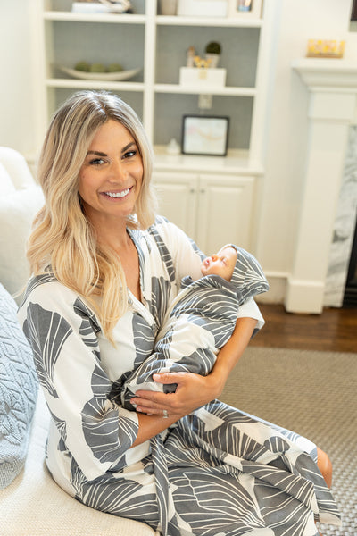Audrey Pregnancy/Postpartum Robe & Swaddle Blanket Set