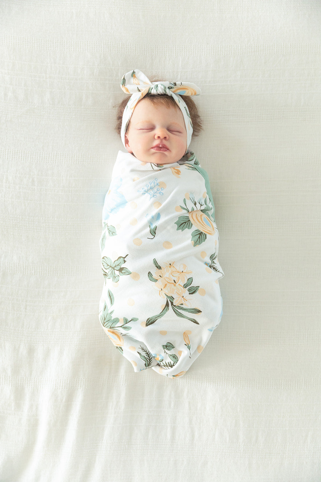 Hadley Pregnancy/Postpartum Robe & Baby Swaddle Blanket & Headband Set