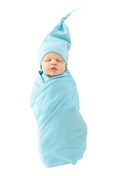 Isla Pregnancy/Postpartum Robe & Light Blue Swaddle & Dad T Shirt