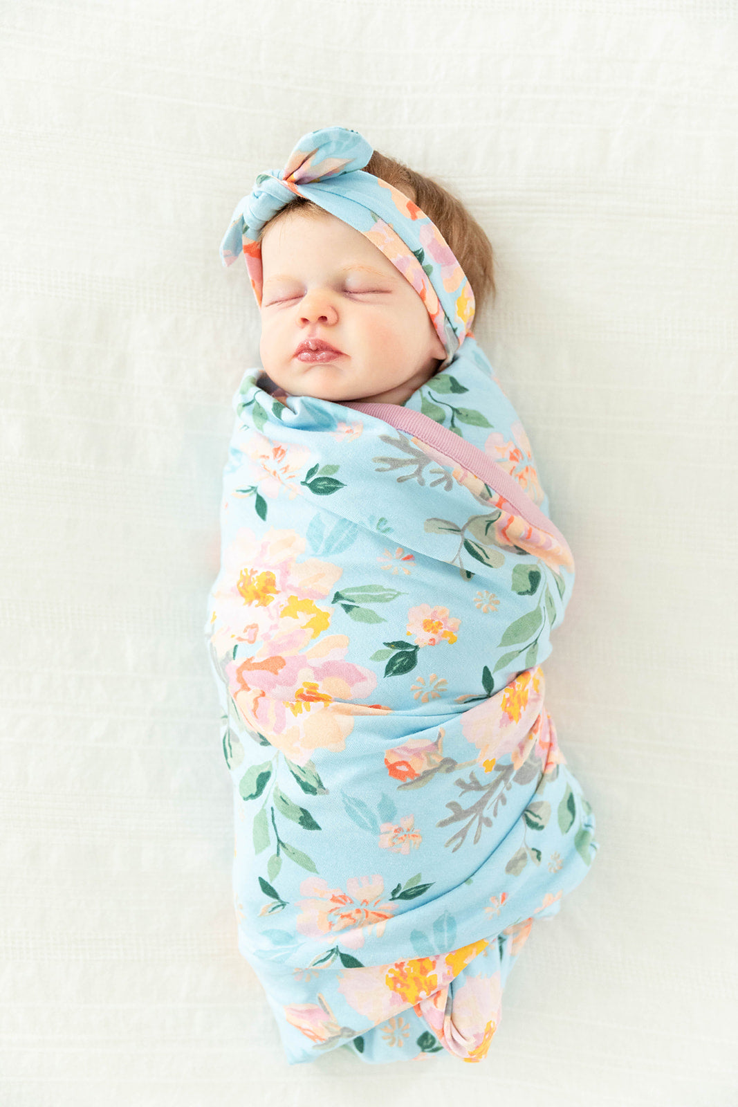 Jade Pregnancy/Postpartum Robe & Matching Baby Swaddle & Headband Set