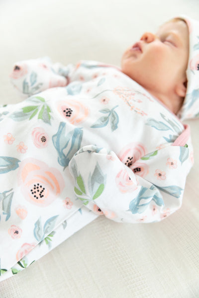 Ivy Floral Baby Coming Home Outfit & Matching Newborn Hat Set 2pc.