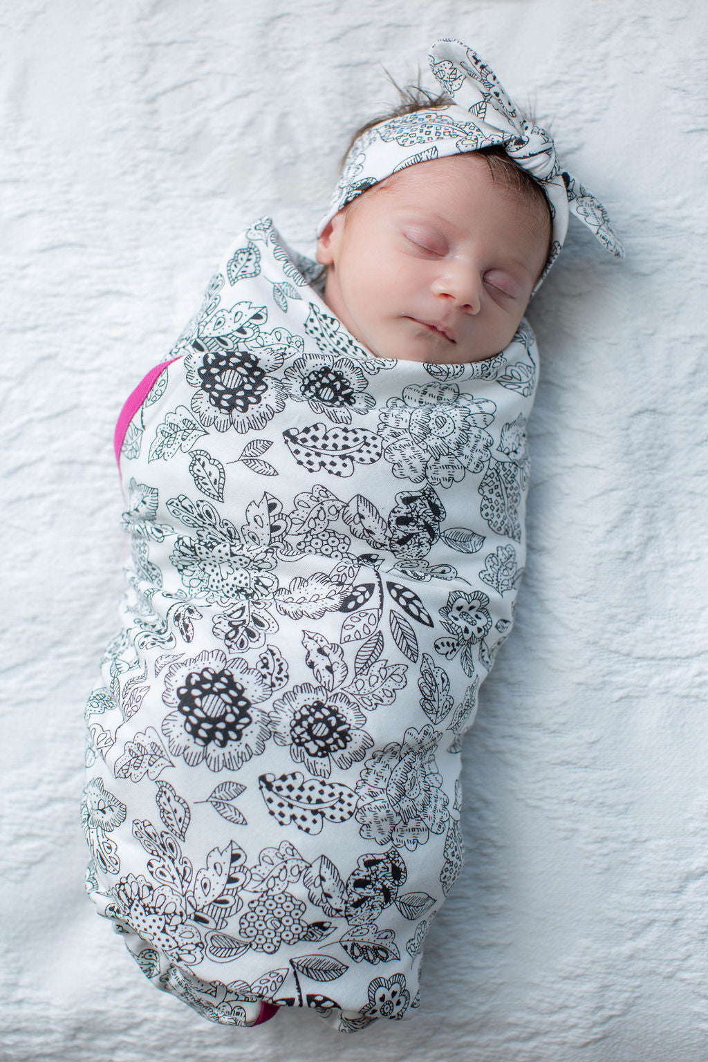 Ella Baby Girl Swaddle Blanket & Headband Set