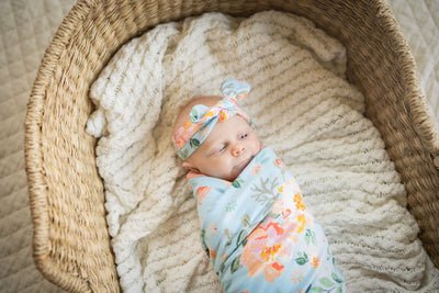 Jade Baby Girl Swaddle Blanket Set