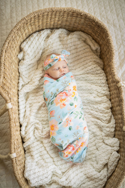 Jade Pregnancy/Postpartum Robe & Matching Swaddle & Dad T Shirt