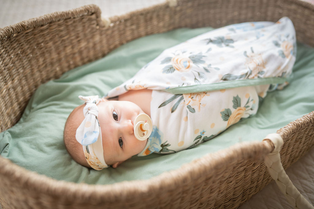 Hadley Baby Girl Swaddle Blanket Set