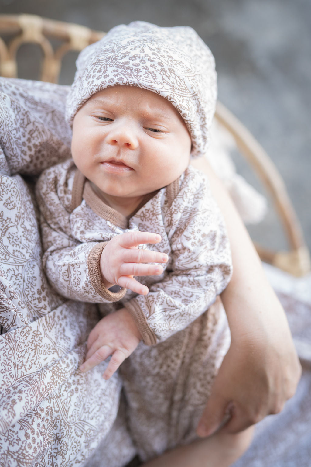 Brooklyn Newborn Receiving Gown & Hat Set