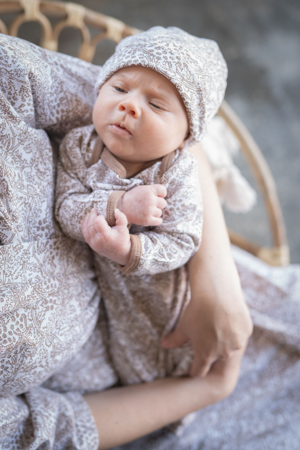 Brooklyn Newborn Receiving Gown & Hat Set