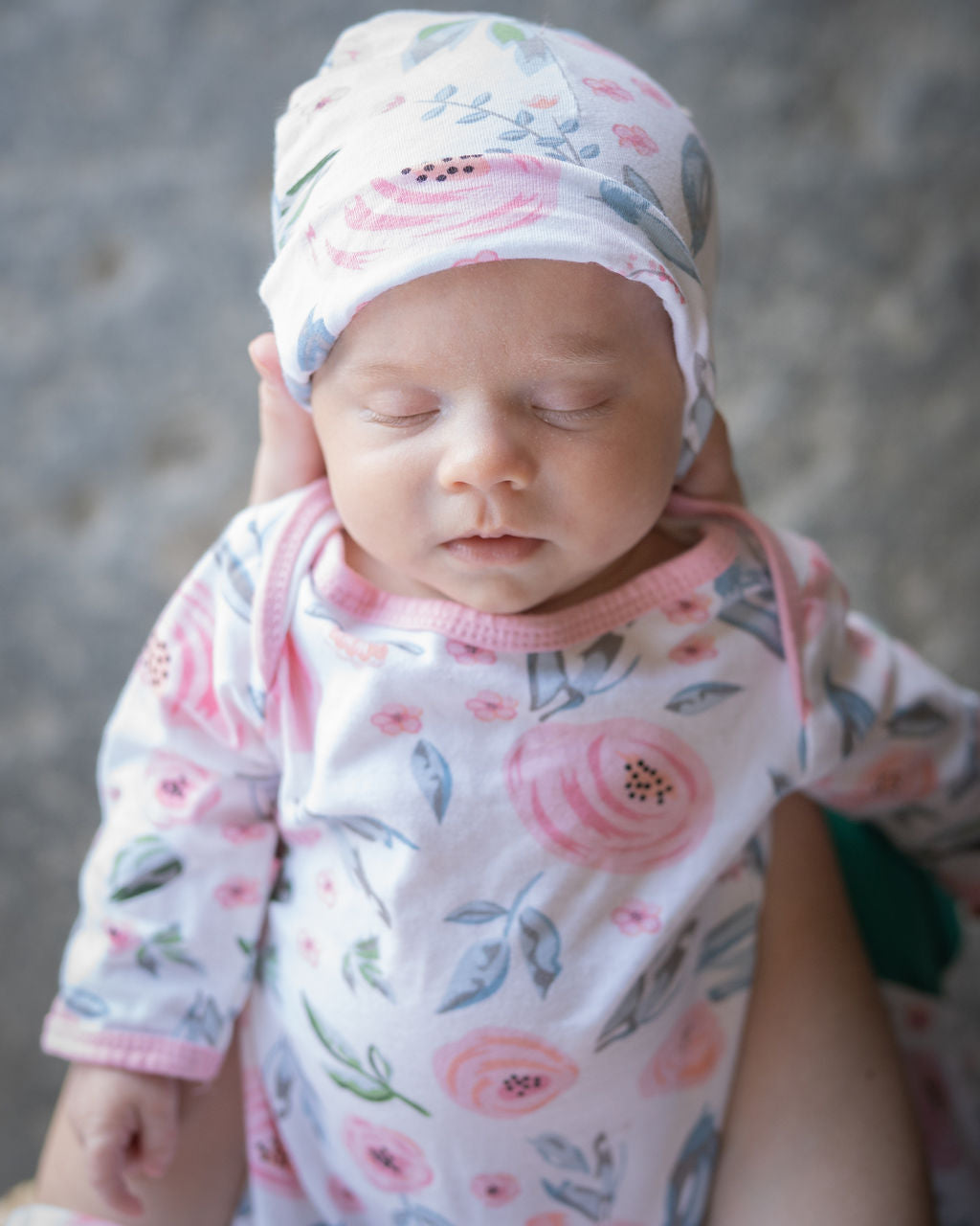 Ivy Floral Baby Coming Home Outfit & Matching Newborn Hat Set 2pc.