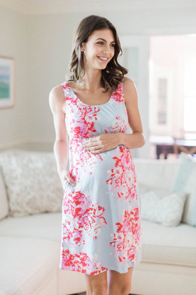 Mae 2 in 1 Maternity Nursing Sleeveless Nightgown